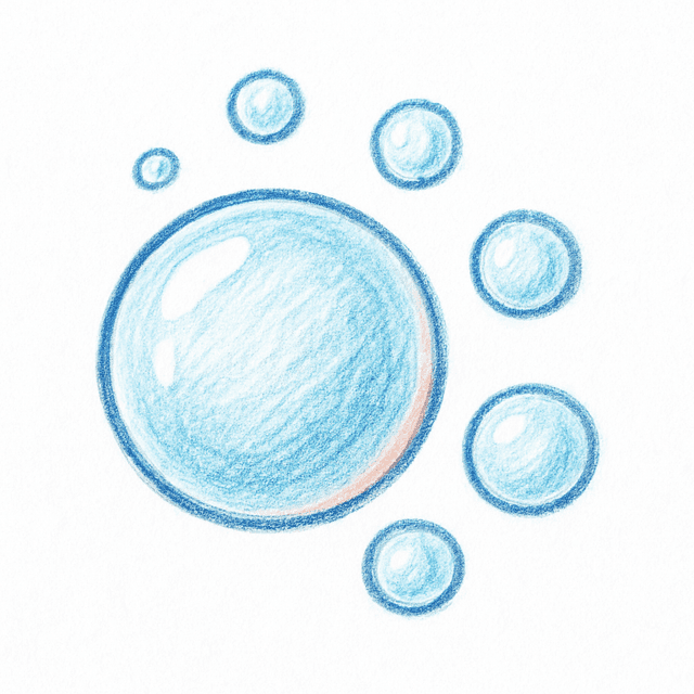 Clue 1: bubbles