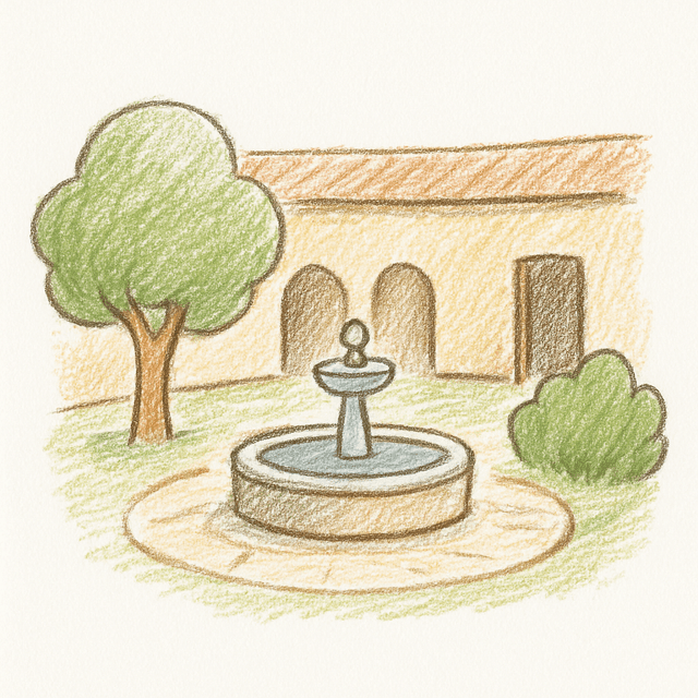 Clue 5: courtyard