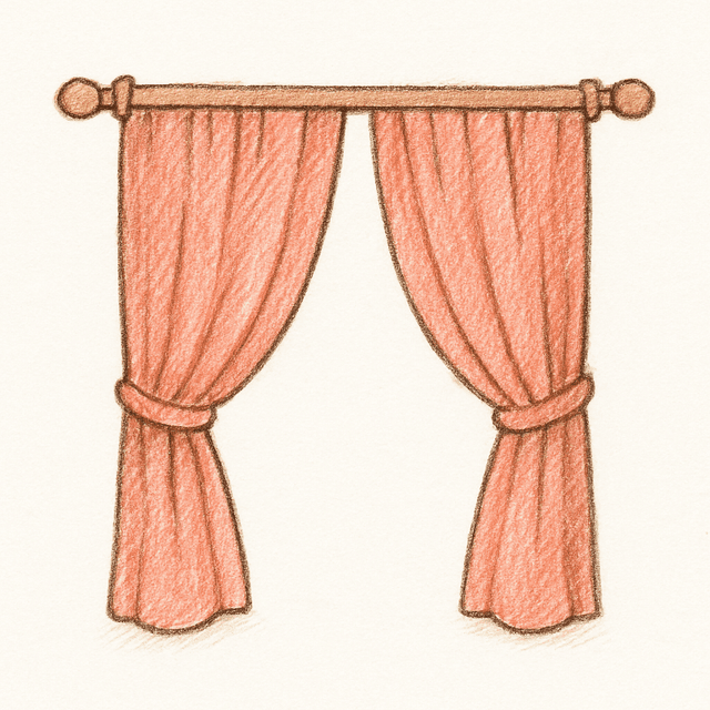 Clue 1: curtain