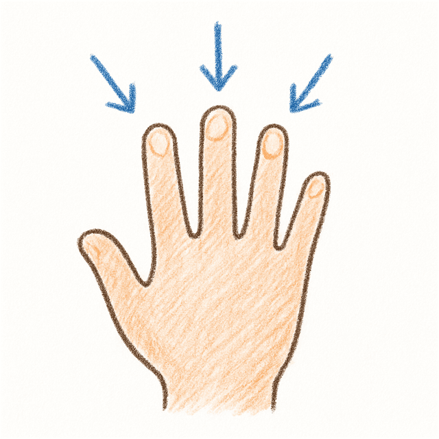 Clue 5: fingers