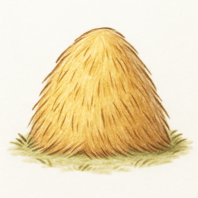 Clue 1: haystack