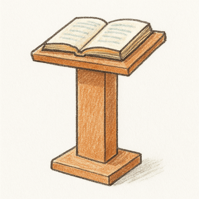 Clue 5: lectern