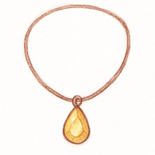 Clue 1: necklace