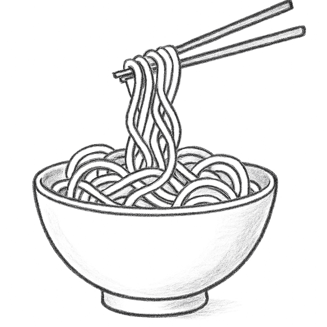 Clue 1: noodles