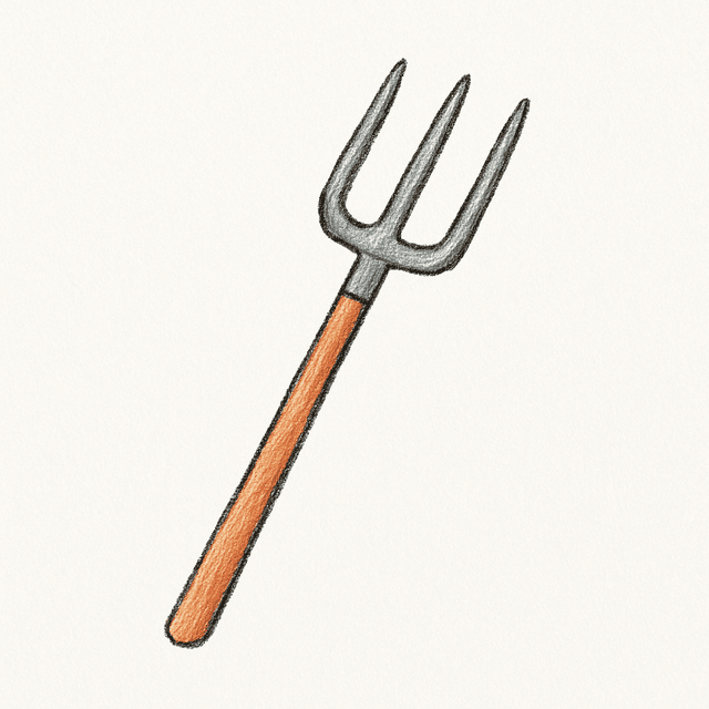 Clue 5: pitchfork