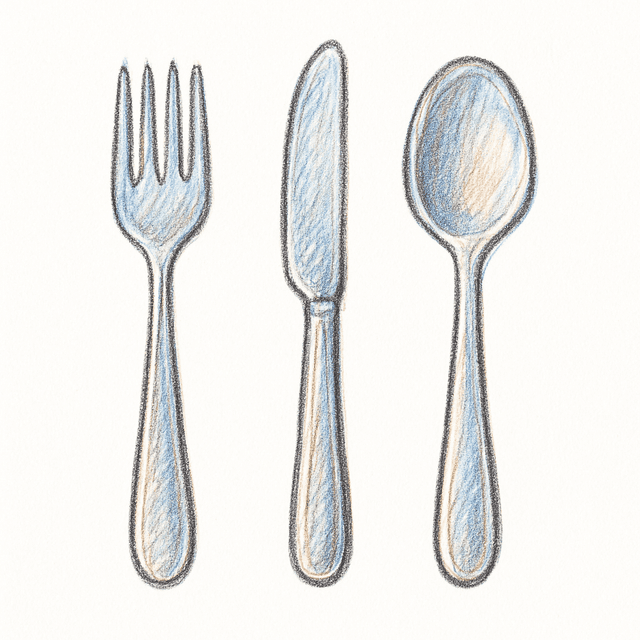 Clue 1: silverware