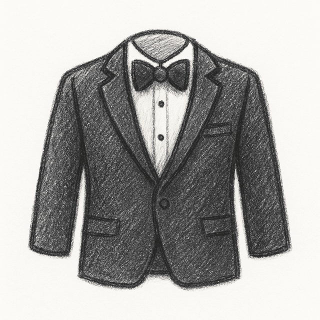 Clue 1: tuxedo