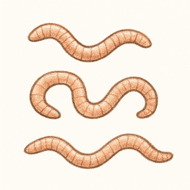 Clue 1: worms