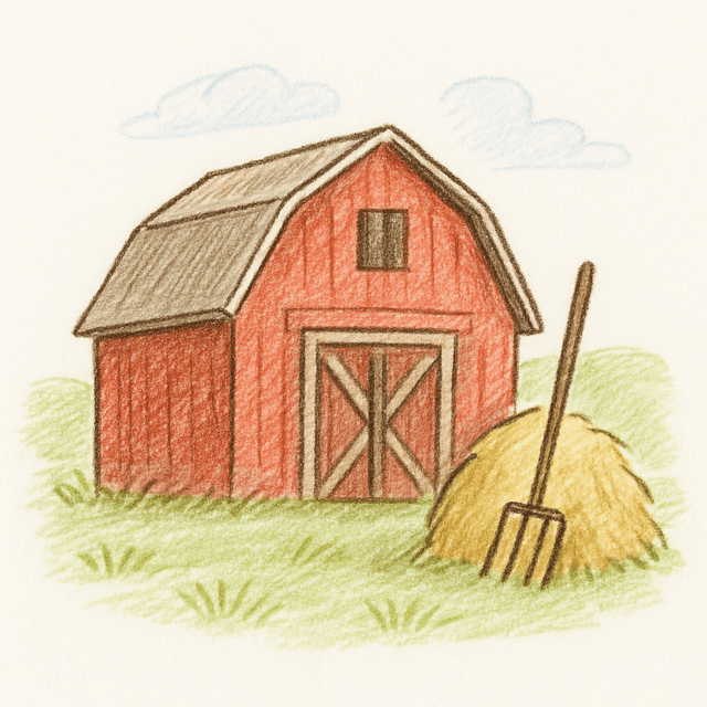 Solution drawing: barn
