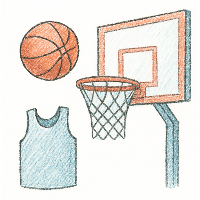 Solution drawing: basketball