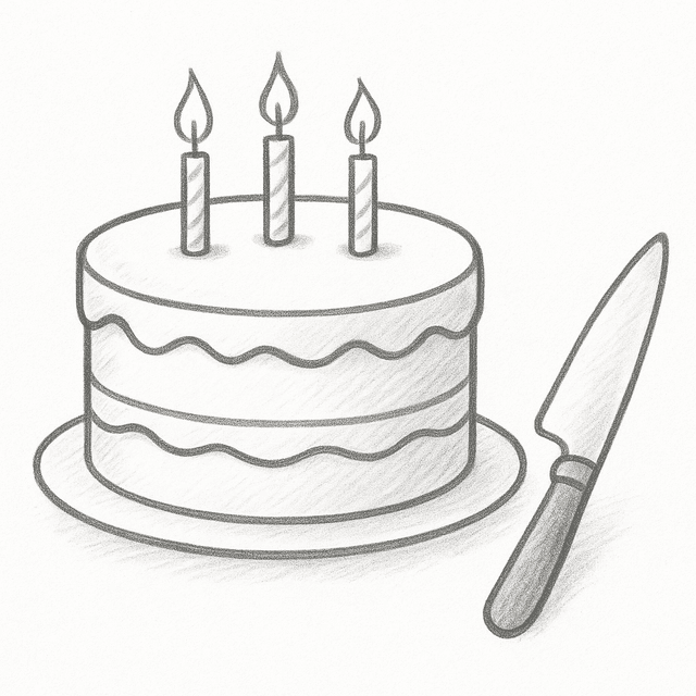 Solution drawing: cake