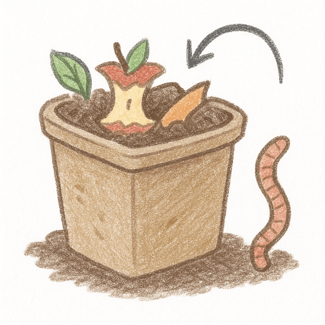 Solution drawing: compost
