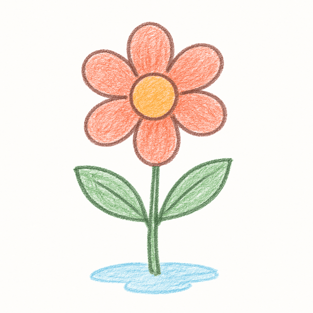 Solution drawing: flower