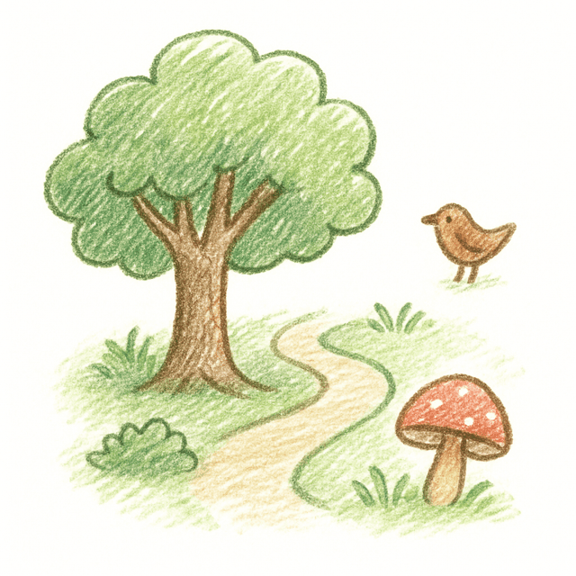 Solution drawing: forest