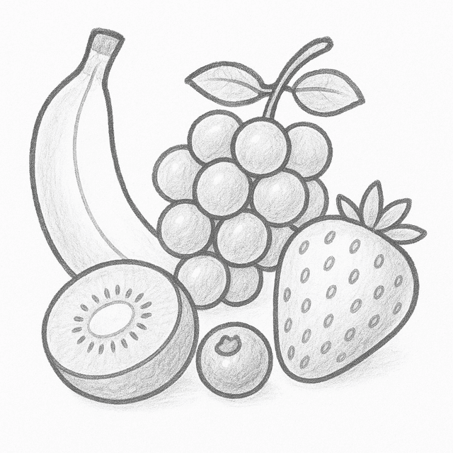 Solution drawing: fruit