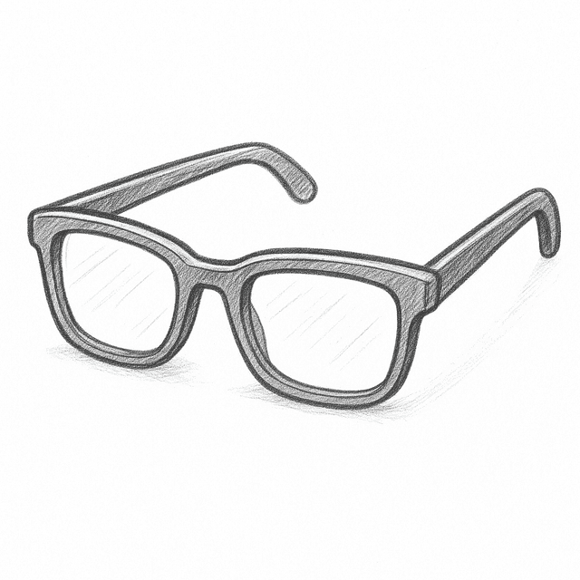 Solution drawing: glasses