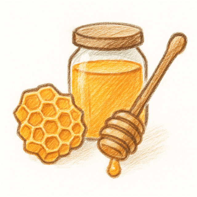 Solution drawing: honey