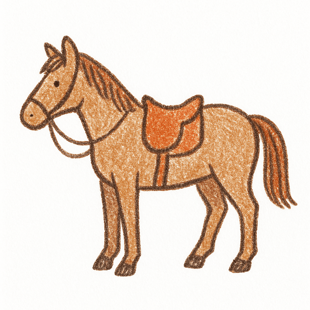 Solution drawing: horse