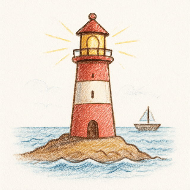 Solution drawing: lighthouse