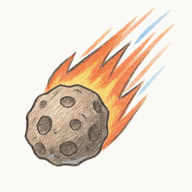 Solution drawing: meteor