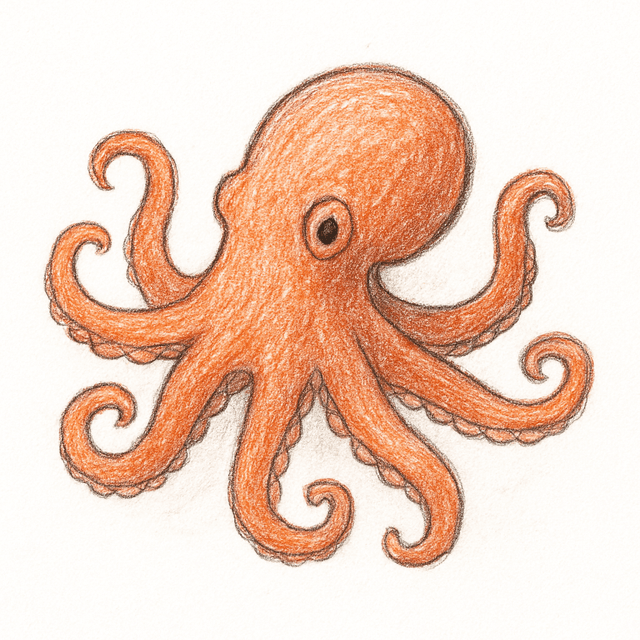 Solution drawing: octopus