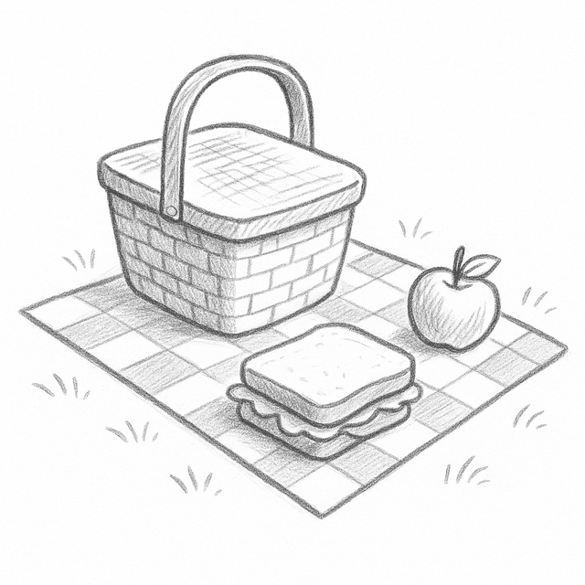 Solution drawing: picnic