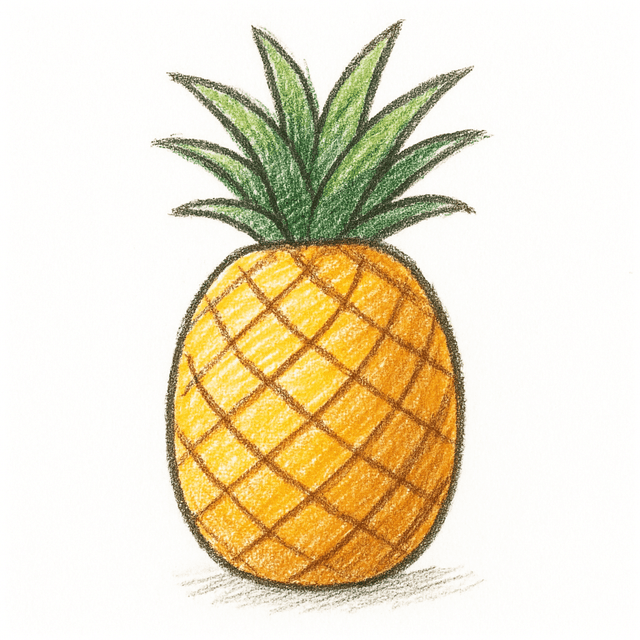 Solution drawing: pineapple