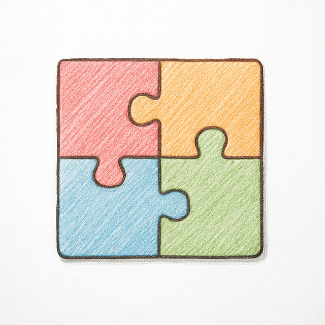 Solution drawing: puzzle
