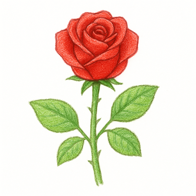 Solution drawing: rose