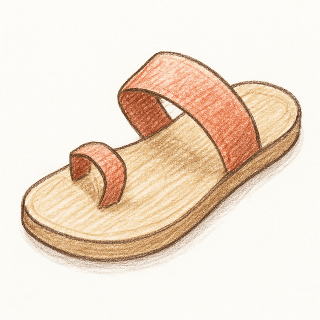 Solution drawing: sandal