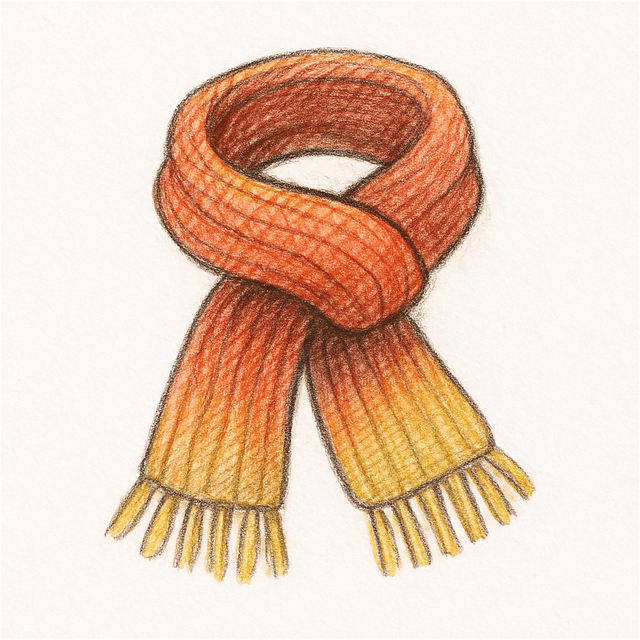 Solution drawing: scarf