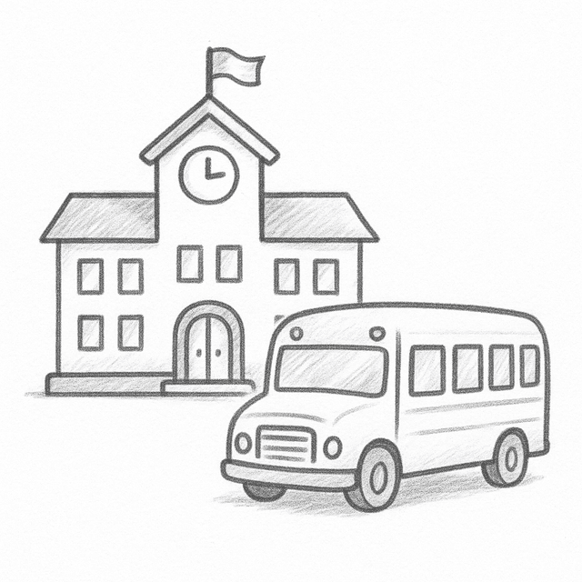 Solution drawing: school