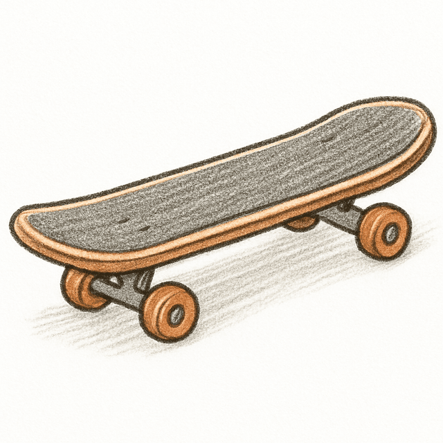 Solution drawing: skateboard