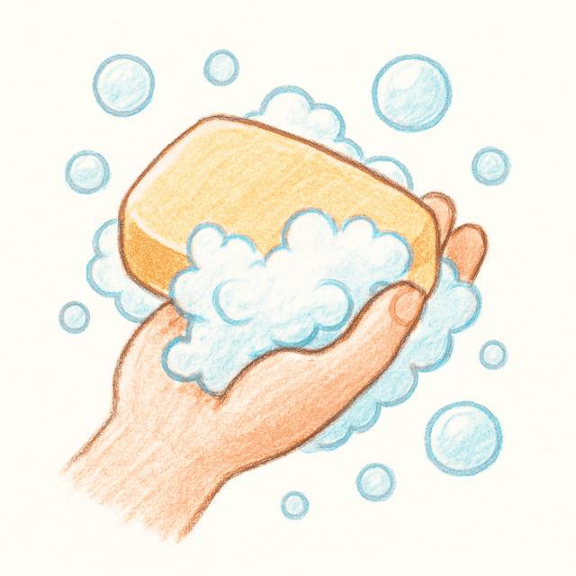Solution drawing: soap