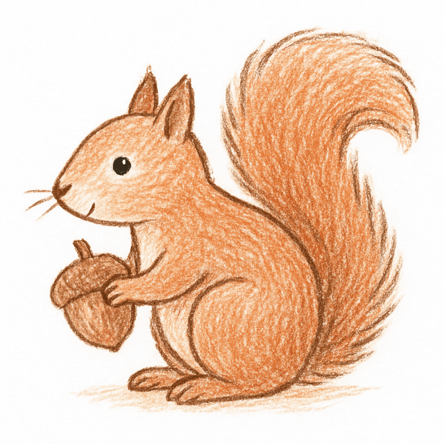 Solution drawing: squirrel