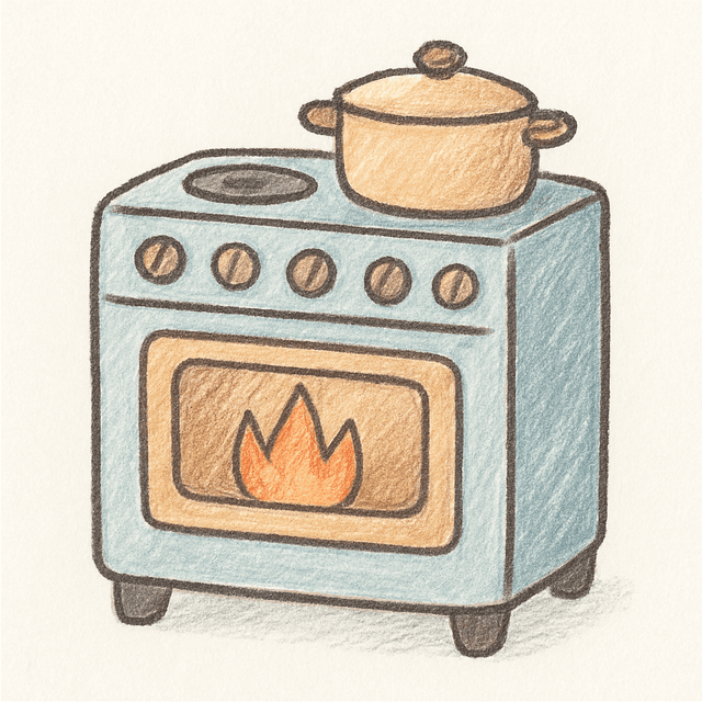 Solution drawing: stove