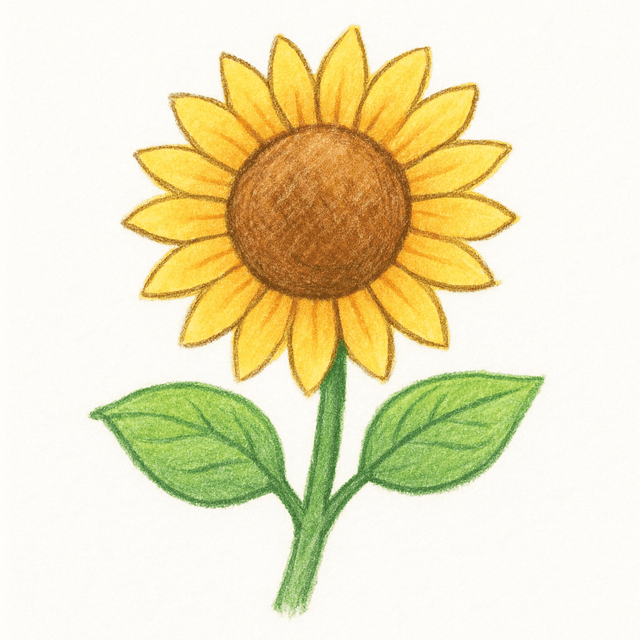 Solution drawing: sunflower