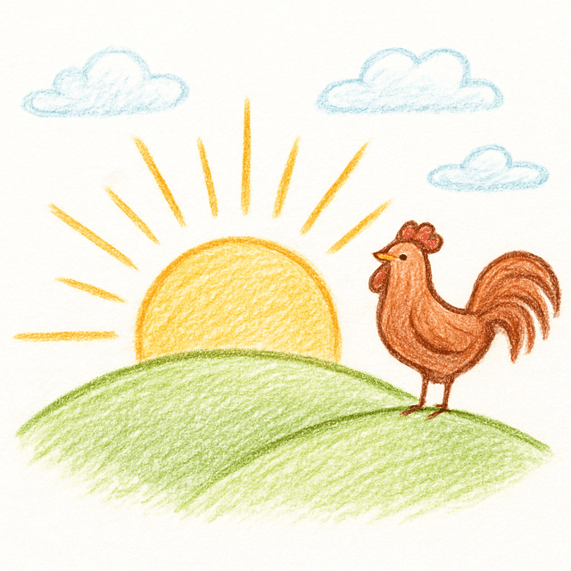 Solution drawing: sunrise