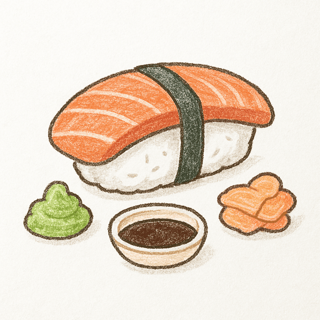 Solution drawing: sushi