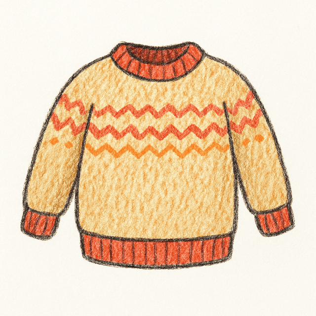 Solution drawing: sweater