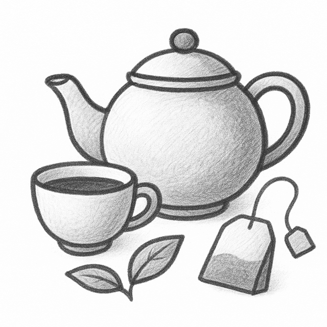 Solution drawing: tea