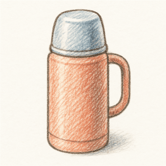 Solution drawing: thermos