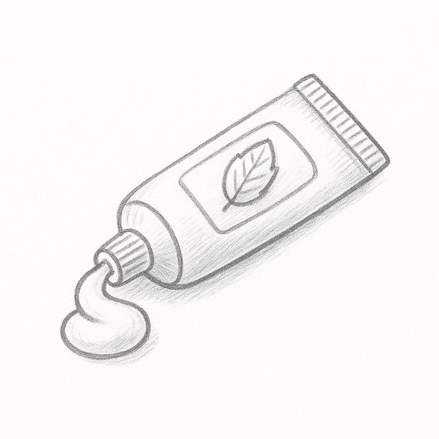 Solution drawing: toothpaste