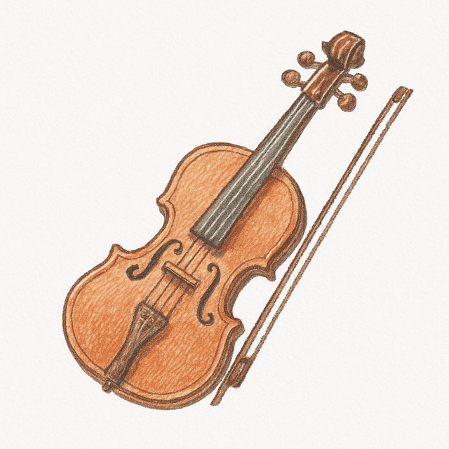 Solution drawing: violin